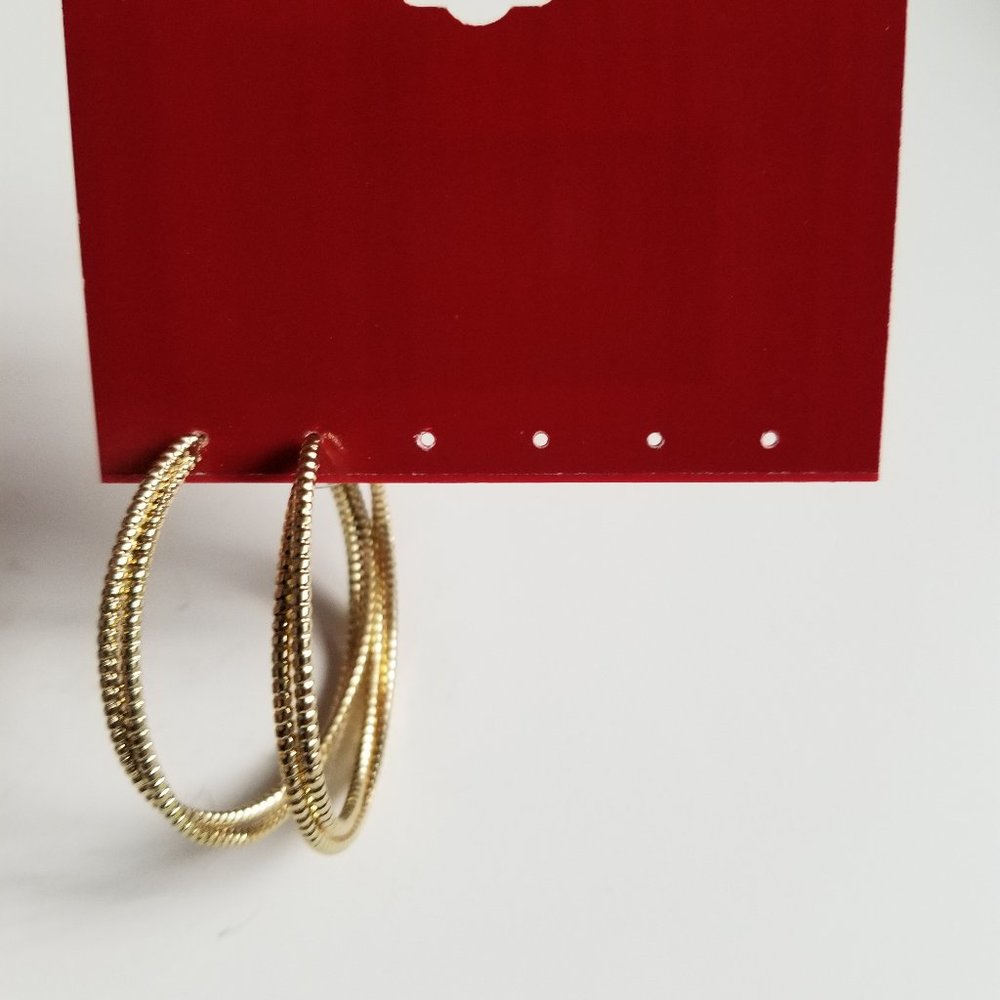 J Lo Gold Hoops NWT